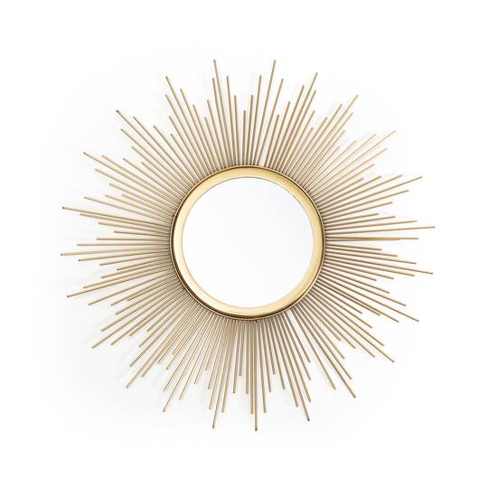 Habitat Decor 20" Opal Gold Starburst Metal Wall Mirror